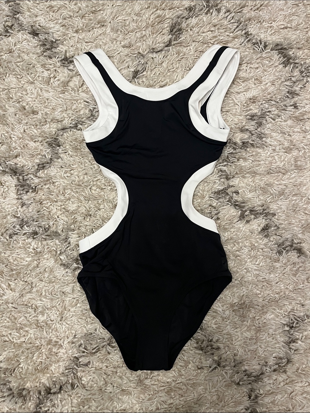 Staud Dolce cut out One Piece. Black. White. Size xs. New with tag.
